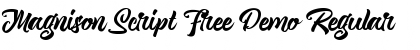 Download Magnison Script Free Demo Regular Font Title Preview