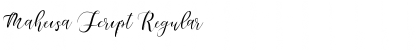 Download Maheisa Script Regular Font Title Preview