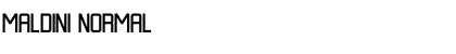 Download MALDINI NORMAL Font Title Preview