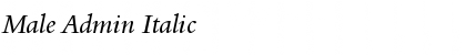 Download Male Admin Italic Font Title Preview