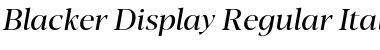 Download Blacker Display Italic Font Title Preview