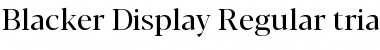 Download Blacker Display Regular Font Title Preview