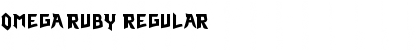 Download Omega Ruby Regular Font Title Preview