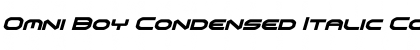 Download Omni Boy Condensed Italic Condensed Italic Font Title Preview