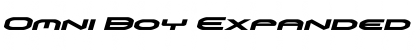 Download Omni Boy Expanded Italic Expanded Italic Font Title Preview