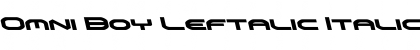 Download Omni Boy Leftalic Italic Font Title Preview