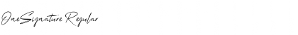 Download OneSignature Regular Font Title Preview