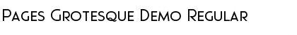 Download Pages Grotesque Demo Regular Font Title Preview