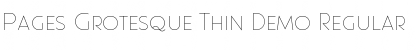 Download Pages Grotesque Thin Demo Regular Font Title Preview