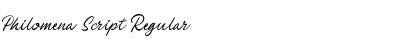Download Philomena Script Regular Font Title Preview