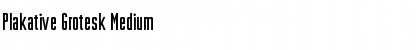 Download Plakative Grotesk Medium Font Title Preview