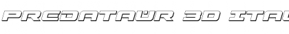 Download Predataur 3D Italic Italic Font Title Preview