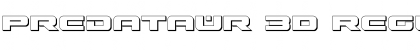 Download Predataur 3D Regular Font Title Preview