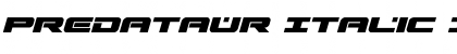 Download Predataur Italic Italic Font Title Preview