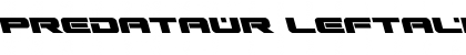 Download Predataur Leftalic Italic Font Title Preview
