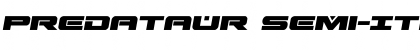 Download Predataur Semi-Italic Semi-Italic Font Title Preview