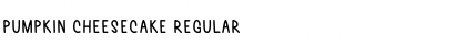 Download Pumpkin Cheesecake Regular Font Title Preview