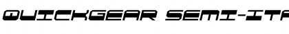 Download QuickGear Semi-Italic Semi-Italic Font Title Preview