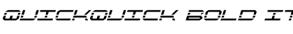 Download QuickQuick Bold Italic Font
