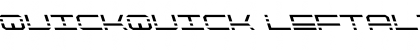Download QuickQuick Leftalic Italic Font Title Preview