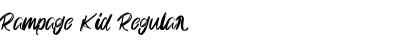 Download Rampage Kid Regular Font Title Preview