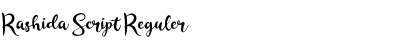 Download Rashida Script Reguler Font Title Preview