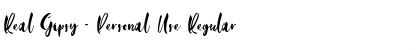 Download Real Gipsy - Personal Use Regular Font Title Preview