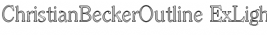 Download ChristianBeckerOutline-ExLight Regular Font Title Preview