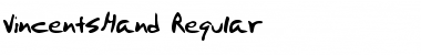 Download VincentsHand Regular Font Title Preview