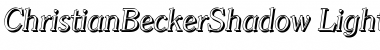 Download ChristianBeckerShadow-Light Italic Font Title Preview