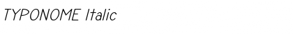 Download TYPONOME Italic Font Title Preview