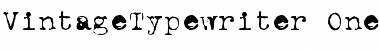 Download VintageTypewriter One Font Title Preview