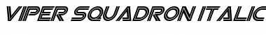 Download Viper Squadron Italic Font Title Preview
