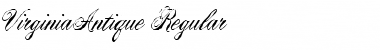 Download VirginiaAntique Regular Font Title Preview