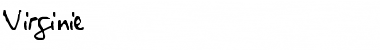 Download Virginie Regular Font Title Preview