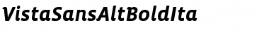 Download VistaSansAltBoldIta Regular Font Title Preview