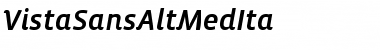 Download VistaSansAltMedIta Regular Font Title Preview