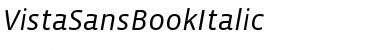 Download VistaSansBookItalic Regular Font Title Preview