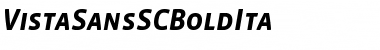 Download VistaSansSCBoldIta Regular Font Title Preview