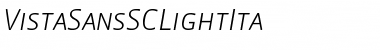 Download VistaSansSCLightIta Regular Font Title Preview