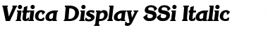 Download Vitica Display SSi Italic Font Title Preview