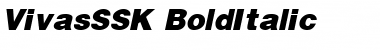 Download VivasSSK BoldItalic Font Title Preview