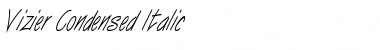 Download Vizier Condensed Italic Font Title Preview