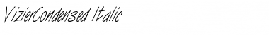 Download VizierCondensed Italic Font Title Preview