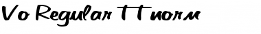 Download Vo Regular Font Title Preview