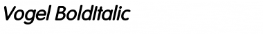 Download Vogel BoldItalic Font Title Preview