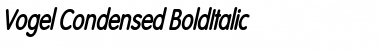 Download Vogel Condensed BoldItalic Font Title Preview