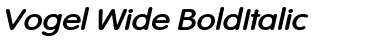 Download Vogel Wide BoldItalic Font Title Preview