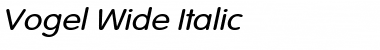 Download Vogel Wide Italic Font Title Preview