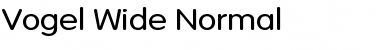 Download Vogel Wide Normal Font Title Preview